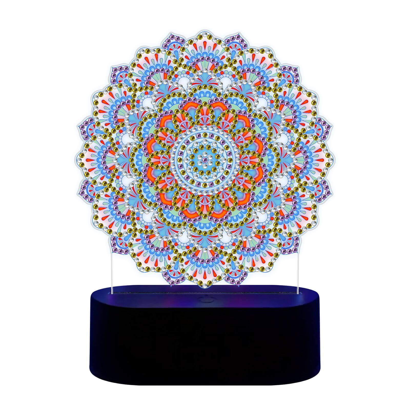Mandala - DIY Diamond Painting Glow in the Dark Lamp