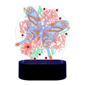 Butterfly - DIY Diamond Painting Glow in the Dark Lamp