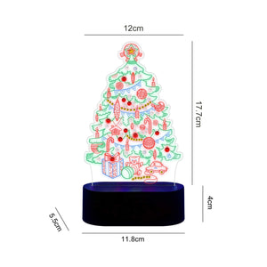 Christmas Tree - DIY Diamond Painting Glow in the Dark Lamp