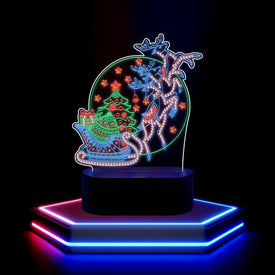 Reindeer - DIY Diamond Painting Glow in the Dark Lamp