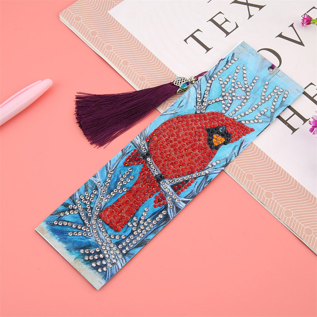 Cardinal Bird - Diamond Painting Bookmark