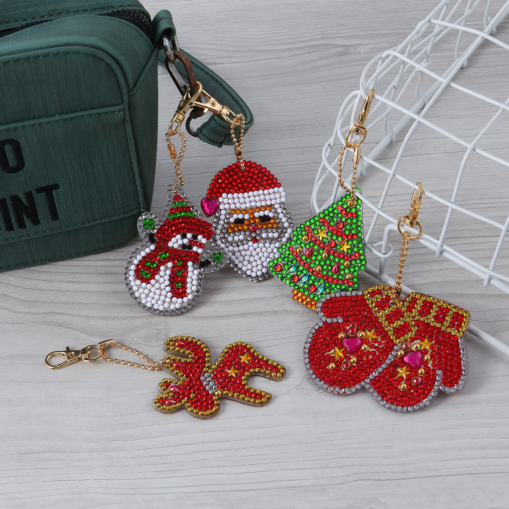 Christmas (5pcs) - DIY Diamond Painting Keychain