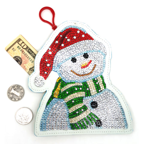 Image of Happy Snowman - DIY Diamond Painting Luggage Tag