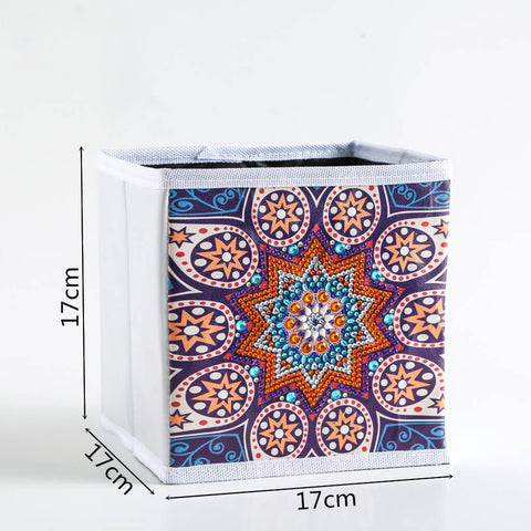 Image of Red Mandala - DIY Diamond Collapsible Storage Basket