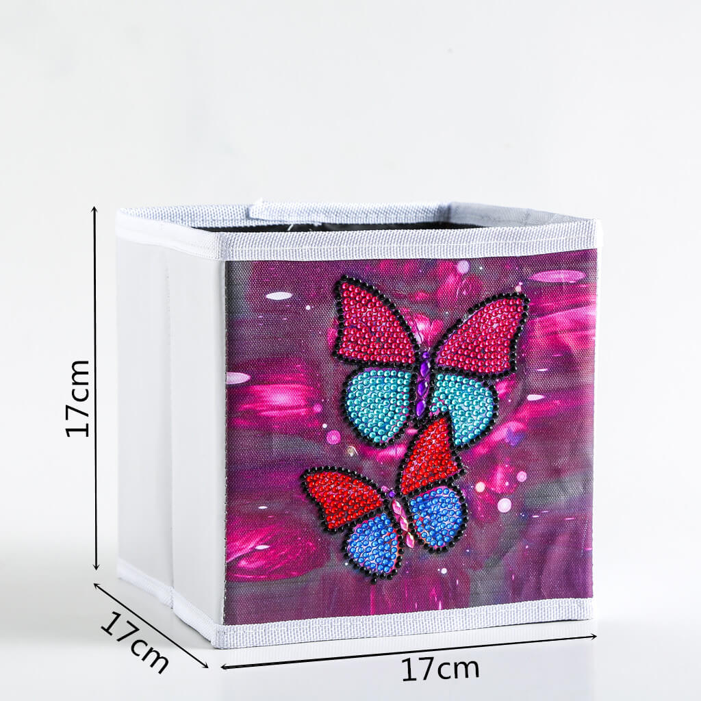 Pink Butterfly - DIY Diamond Collapsible Storage Basket