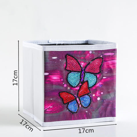 Image of Pink Butterfly - DIY Diamond Collapsible Storage Basket