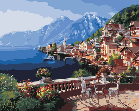 Image of Terrace View - DIY Painting By Numbers