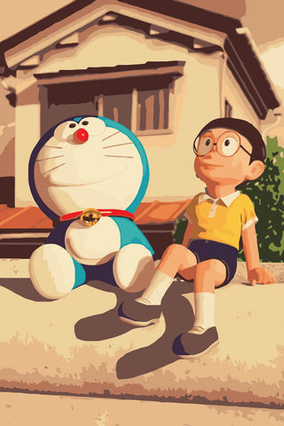 Image of Doraemon - DIY Painting By Numbers
