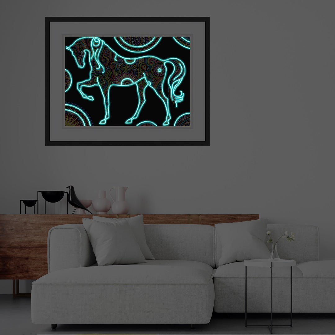 Horse - DIY Diamond Painting Glow in the Dark