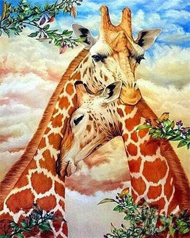 Image of Giraffe Couple - DIY Painting By Numbers