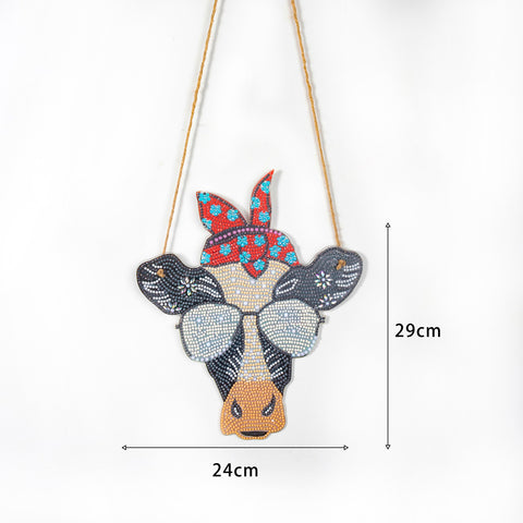 Image of Pretty Cow - DIY Diamond Painting Wall Ornament
