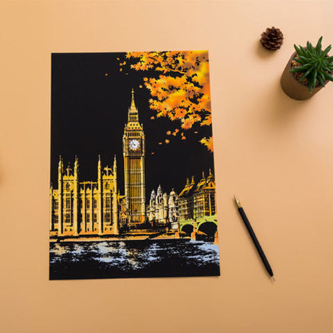 Image of London - DIY Scratch Painting