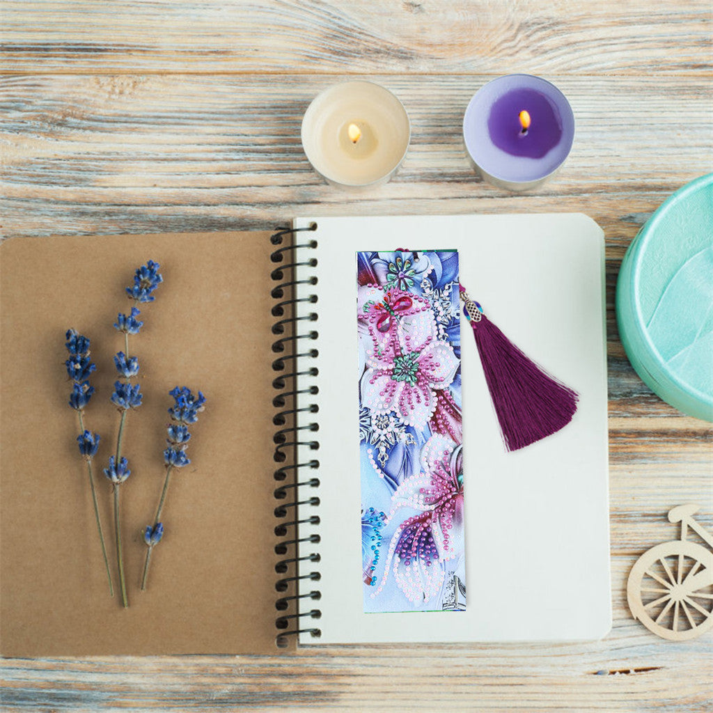 Pink Flower - Diamond Painting Bookmark