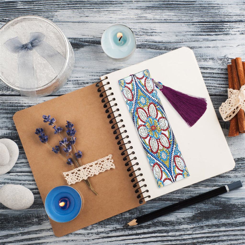 Blue Flower - Diamond Painting Bookmark