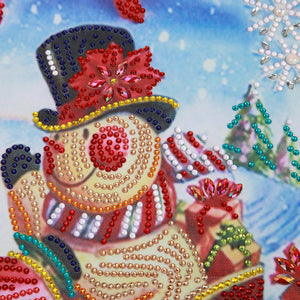 Snowman in a Car - DIY Special Diamond Painting