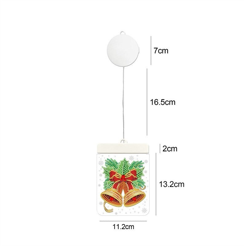 DIY Diamond Painting LED Hanging Light Lamp Christmas Tree Ornaments