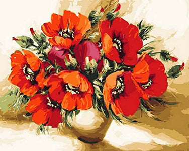 Red Flower - DIY Painting By Numbers