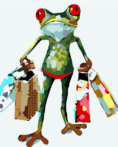 Image of Frog Traveler - DIY Painting By Numbers