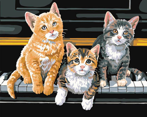 Image of Buddy Cats - DIY Painting By Numbers