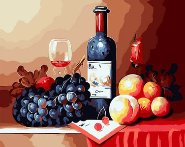 Grape and Wine - DIY Painting By Numbers