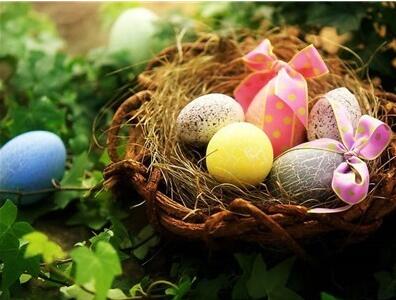 Image of Easter Egg with Ribbons in a Nest - DIY Diamond Painting
