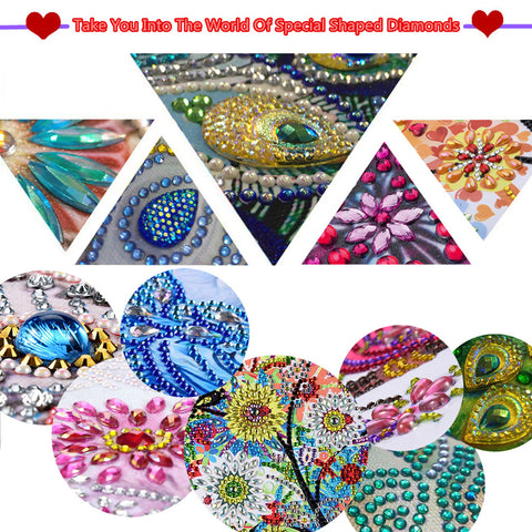 Image of Flower Wreath - 5D DIY Diamond Painting Wall Hanging Decoration