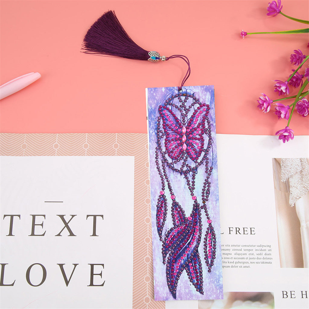 Butterfly Dreamcatcher - Diamond Painting Bookmark