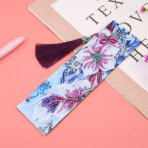 Pink Flower - Diamond Painting Bookmark