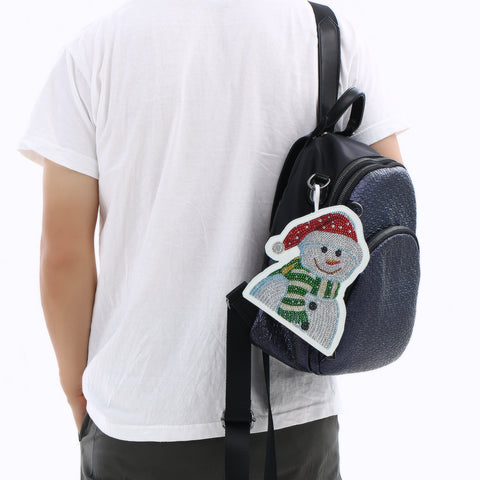 Image of Happy Snowman - DIY Diamond Painting Luggage Tag