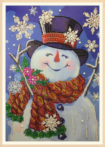 Image of Happy Snowman - DIY Special Diamond Painting