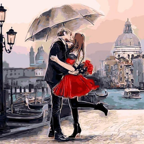 Romantic Kiss - DIY Painting By Numbers