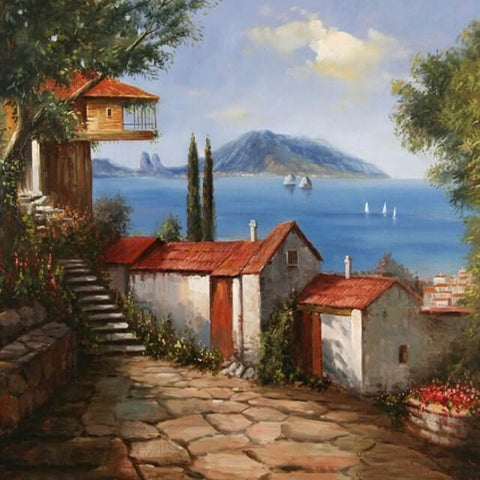 Old House By The Sea - DIY Painting By Numbers Kit