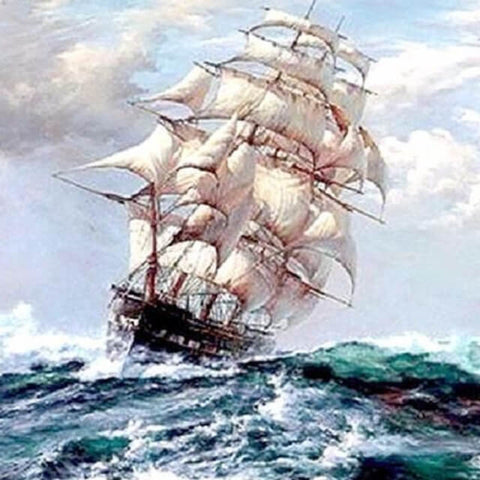 Image of Sailing Ship - DIY Painting By Numbers