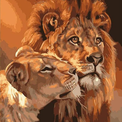 Image of Lions -  DIY Painting By Numbers