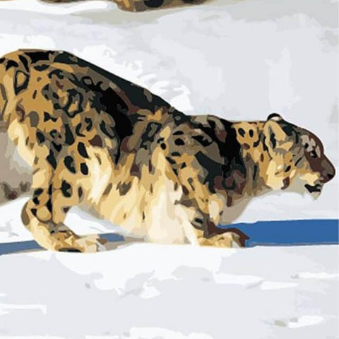 Image of Tiger in the Snow -  DIY Painting By Numbers