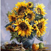 Sunflowers in a Vase - DIY Painting By Numbers