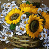 Sunflowers in a Basket - DIY Painting By Numbers