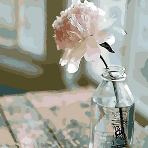 Image of White Flower -  DIY Painting By Numbers