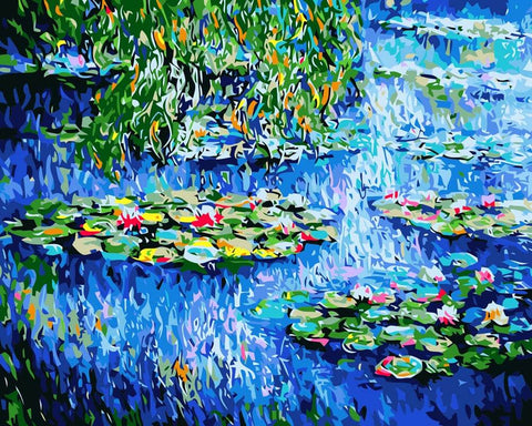 Image of Lily Pond - DIY Painting By Numbers
