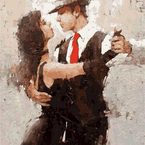 Image of Dancing Salsa Couple -  DIY Painting By Numbers