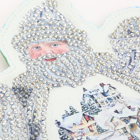 Image of White Santa Clause - DIY Diamond Painting Luggage Tag