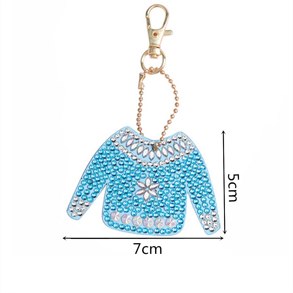 White Christmas (5pcs) - DIY Diamond Painting Keychain