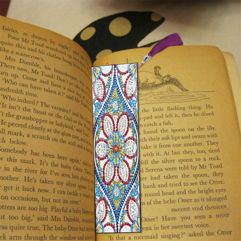 Image of Blue Flower - Diamond Painting Bookmark
