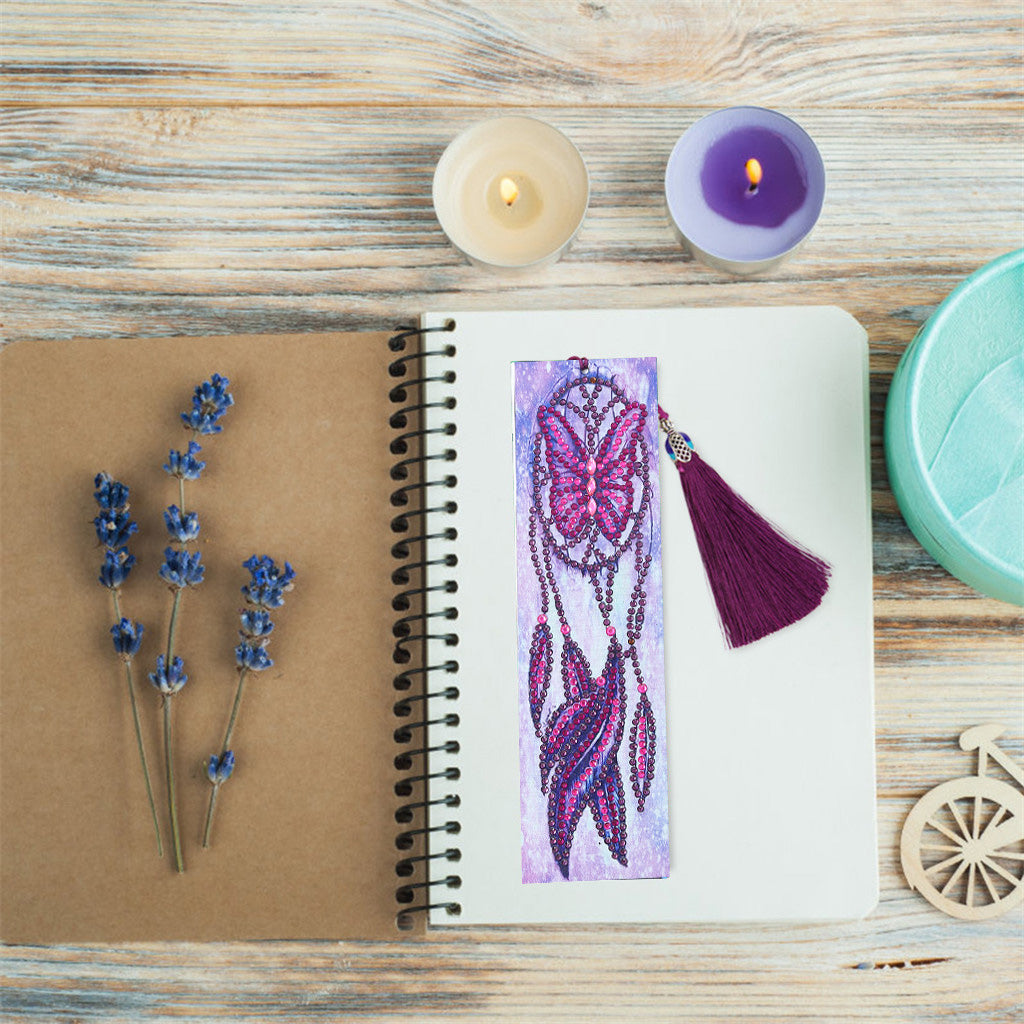 Butterfly Dreamcatcher - Diamond Painting Bookmark