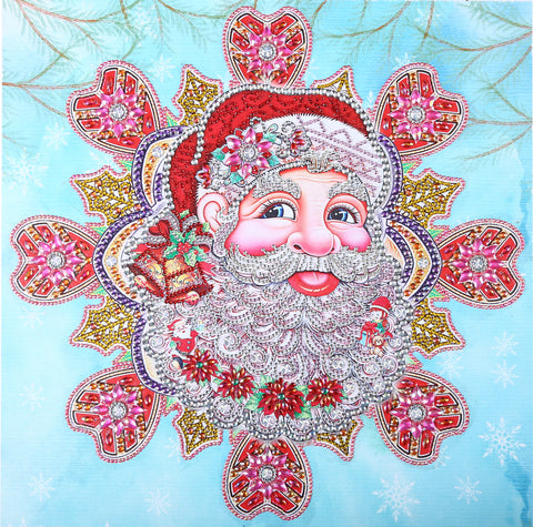 Image of Santa in Flakes - DIY Special Diamond Painting