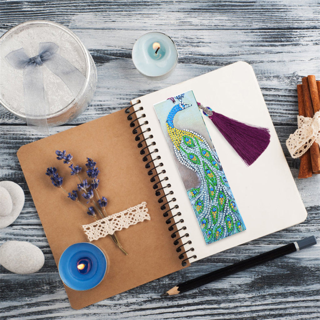 Peacock - Diamond Painting Bookmark