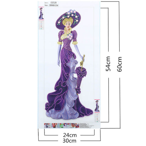 Image of Lady with purple dress - Special shaped drills
