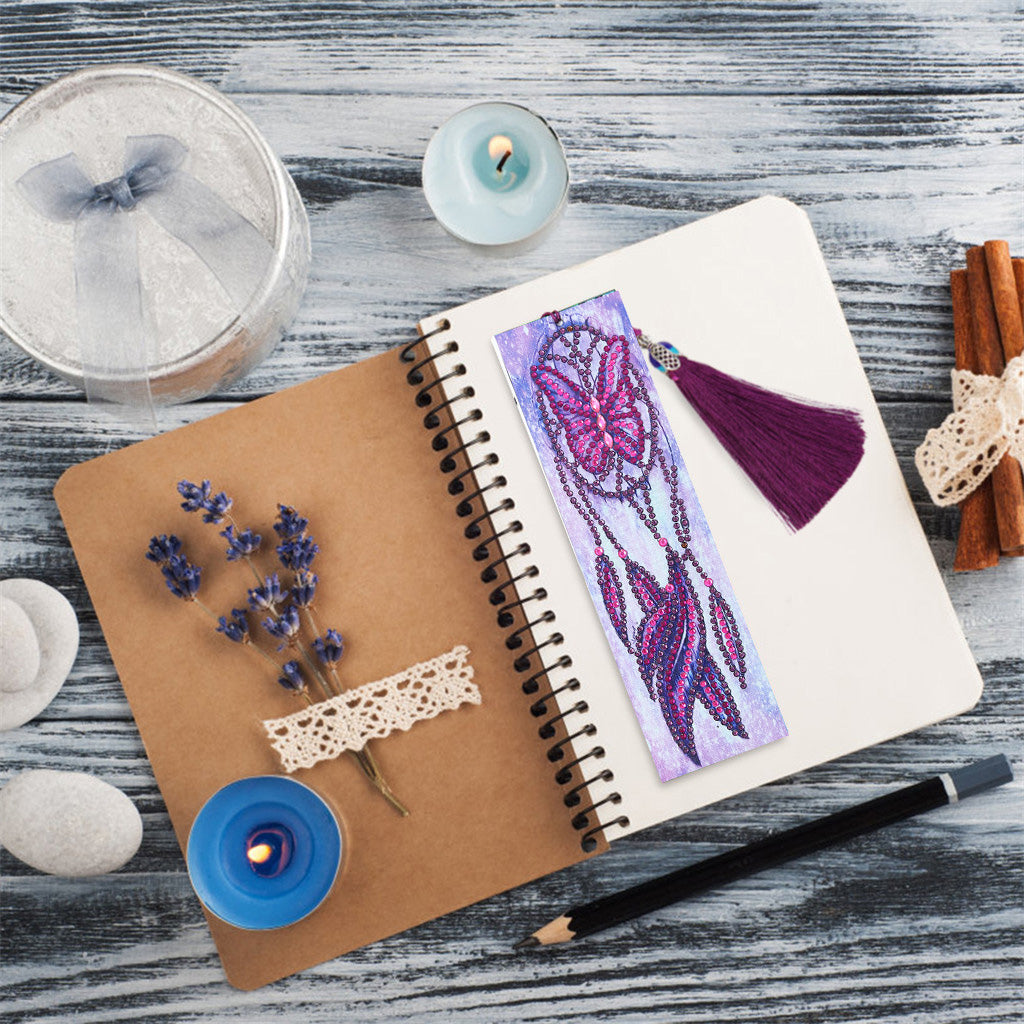 Butterfly Dreamcatcher - Diamond Painting Bookmark