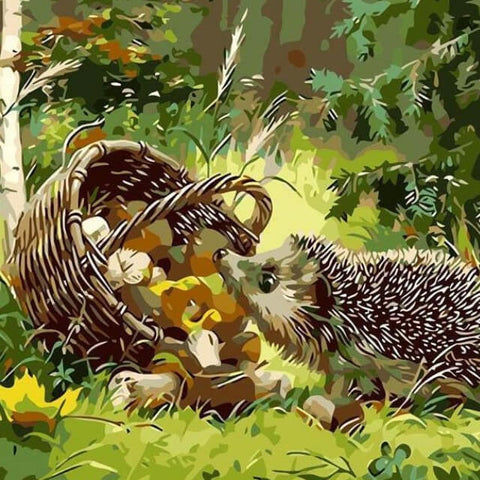 Image of Hedgehog-  DIY Painting By Numbers