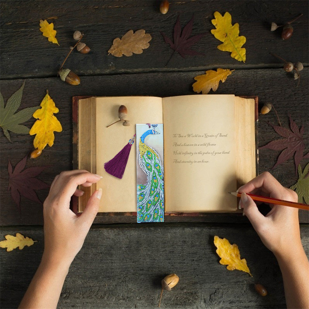 Peacock - Diamond Painting Bookmark